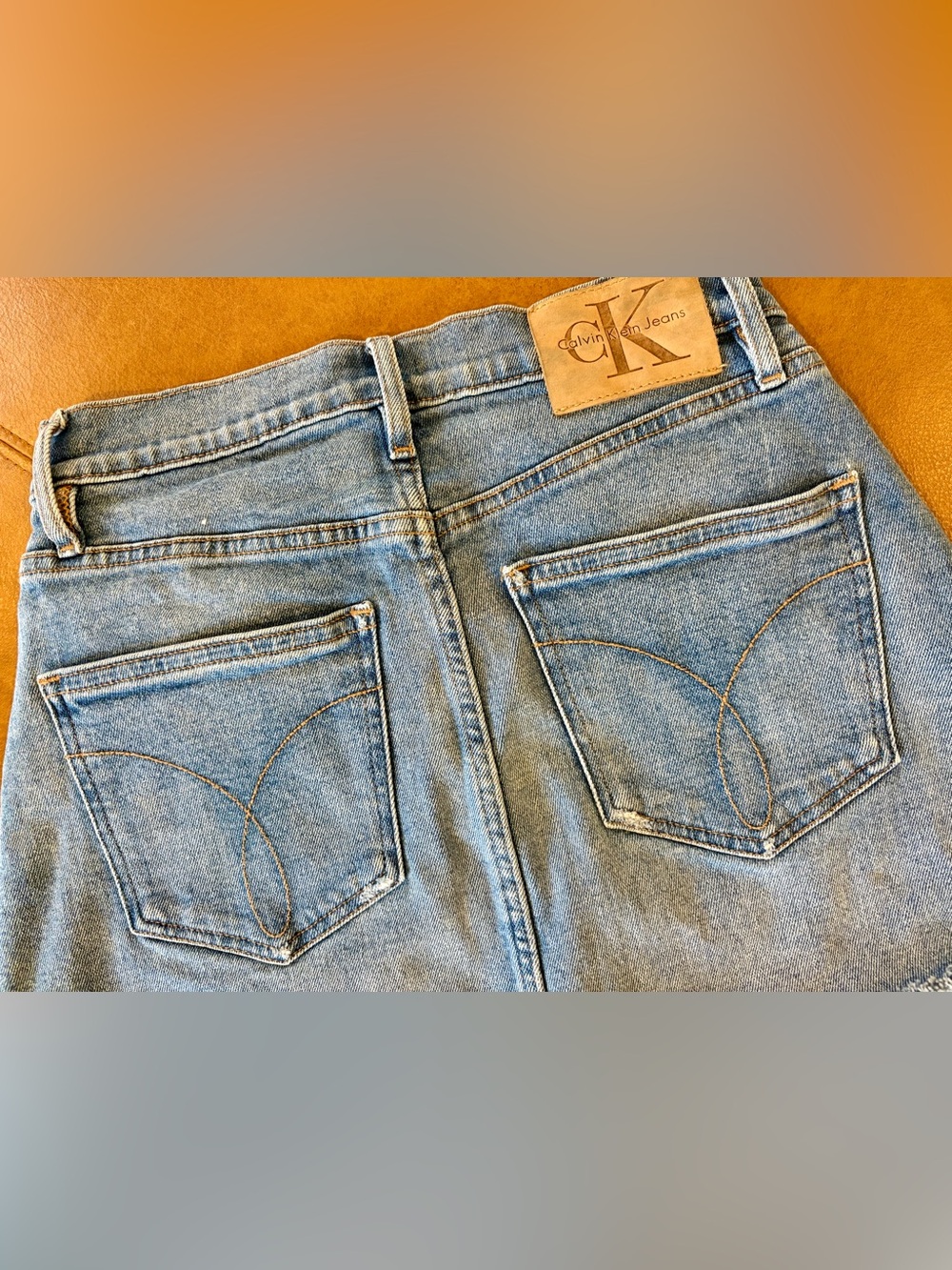 Calvin Klein Women's Light Blue Raw Hem Skirt - CK Classic Fit - Picture 3 of 8